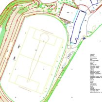 Planimetry and altimetry of a sports field